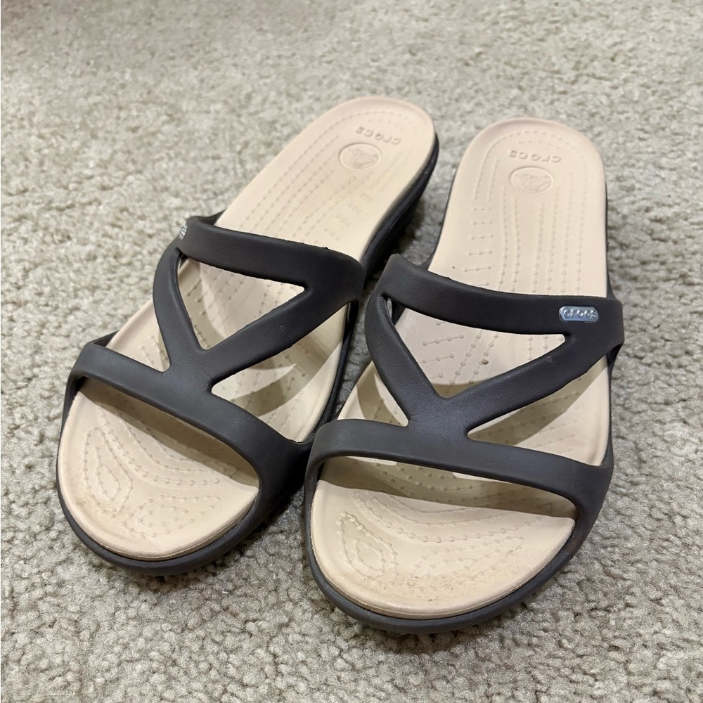 Crocs Women's Patricia II Brown Comfort Waterproof Sandals Lightweight 10